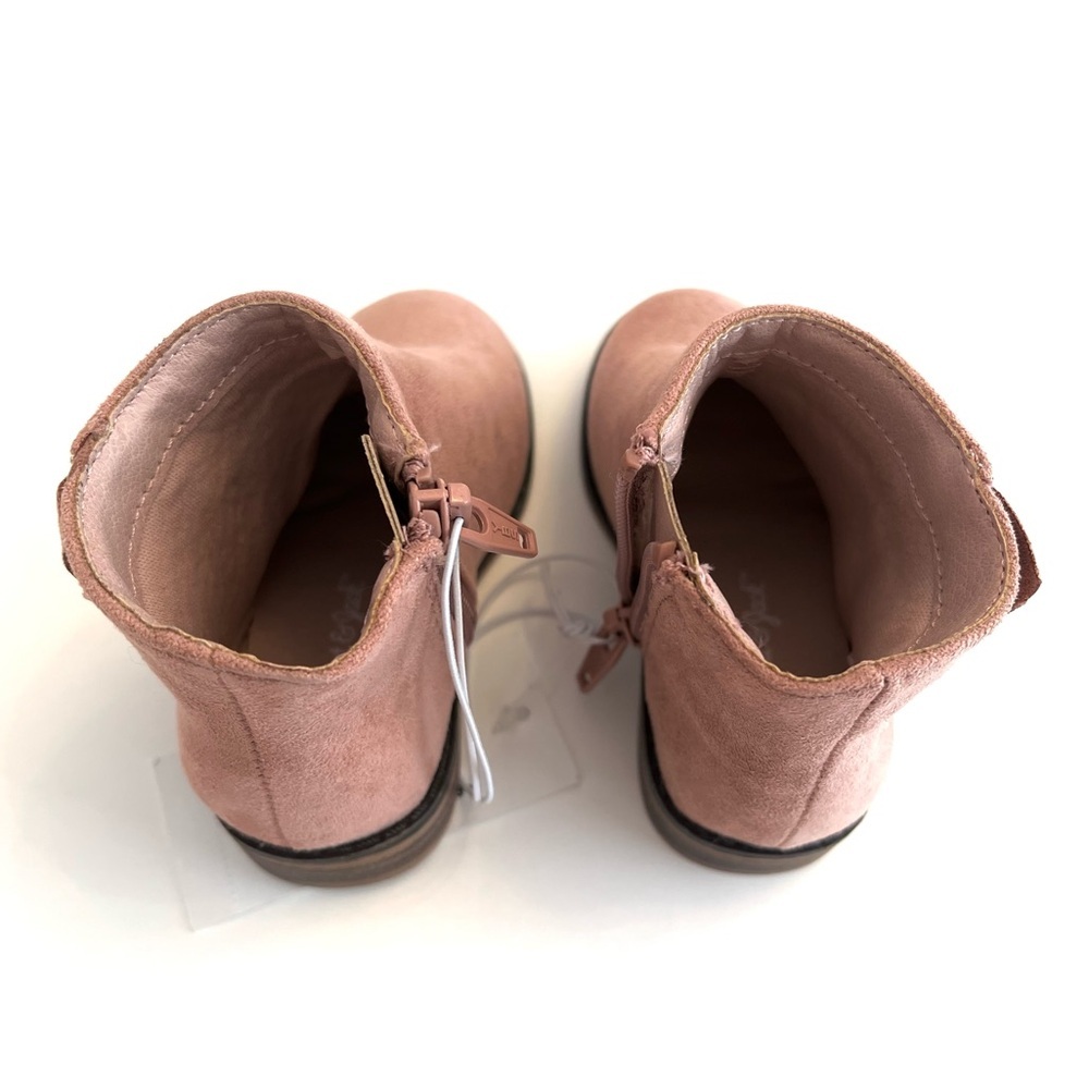 (NWT) Cat & Jack Unity Blush Suede Toddler Size 5 Fashion Boots w/ Ruffle detail - Picture 6 of 9